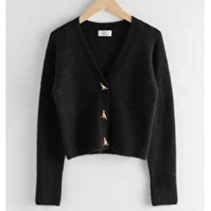 & Other Stories Dinosaur Button knit Cardigan